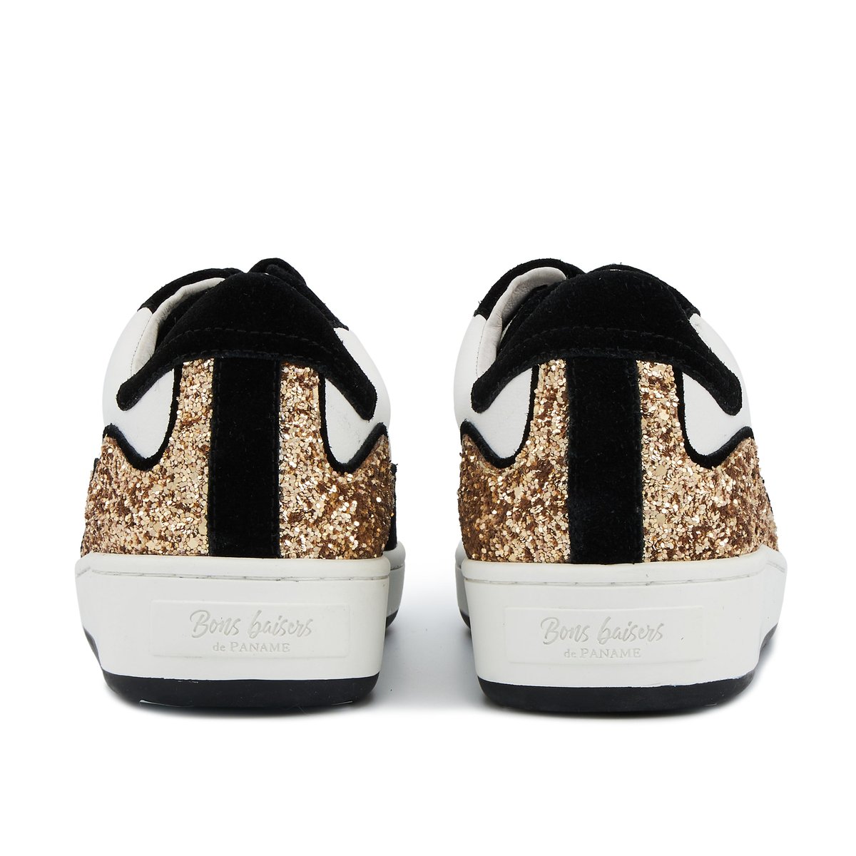 Baskets En Cuir Loulou Leopard blanc, BONS BAISERS