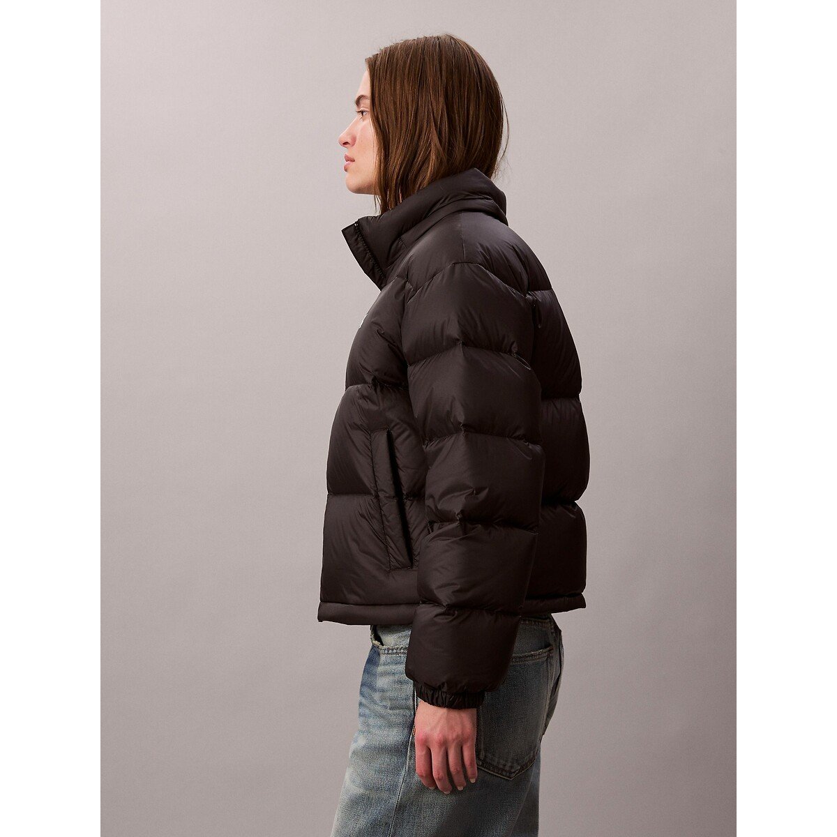 Piumino con collo alto nero , CALVIN KLEIN JEANS