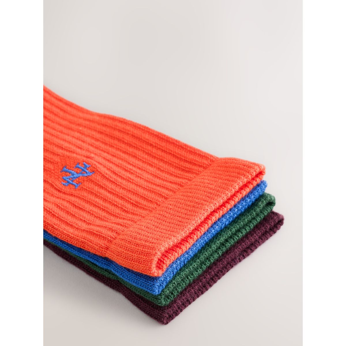 Chaussettes de sport, 4 paires logo rouge vif/bleu, NEXT