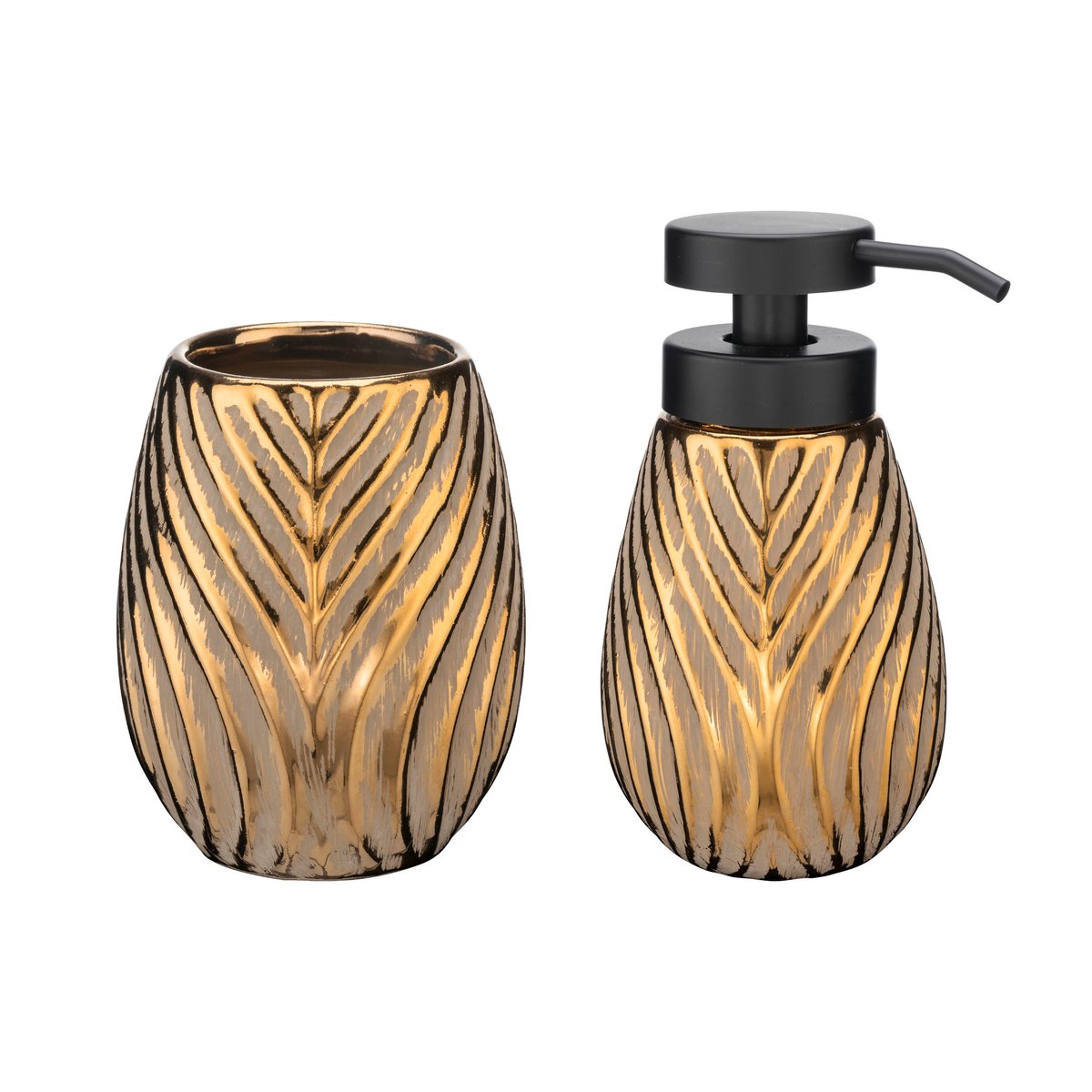 Distributeur de Savon 330mL + Gobelet IDRO or, WENKO