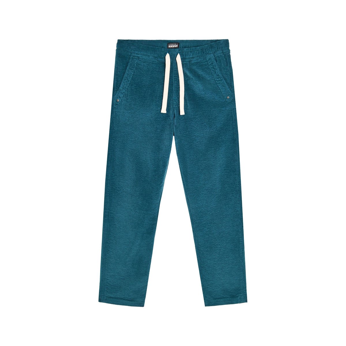PANTALON LOOSE VELOURS DUCK bleu canard, PULLIN