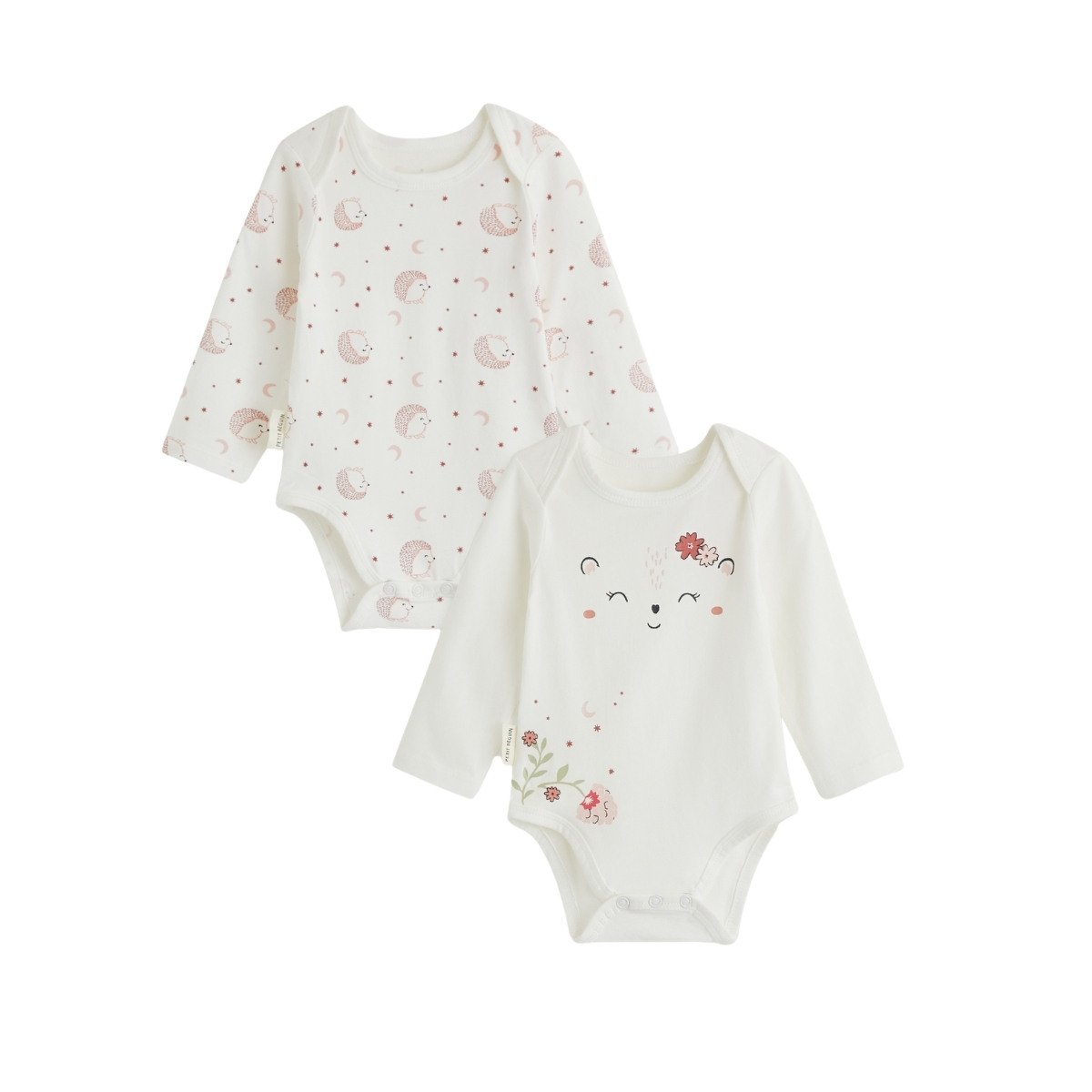 Lot de 2 bodies bébé manches longues Harmony ecru, PETIT BEGUIN