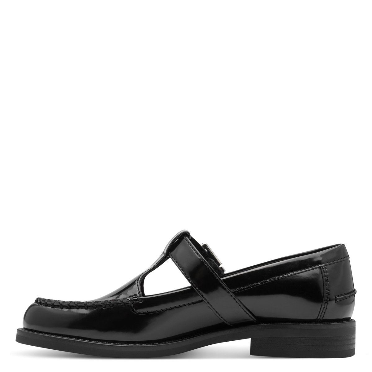 Mocassins à bride en T noir, TAMARIS