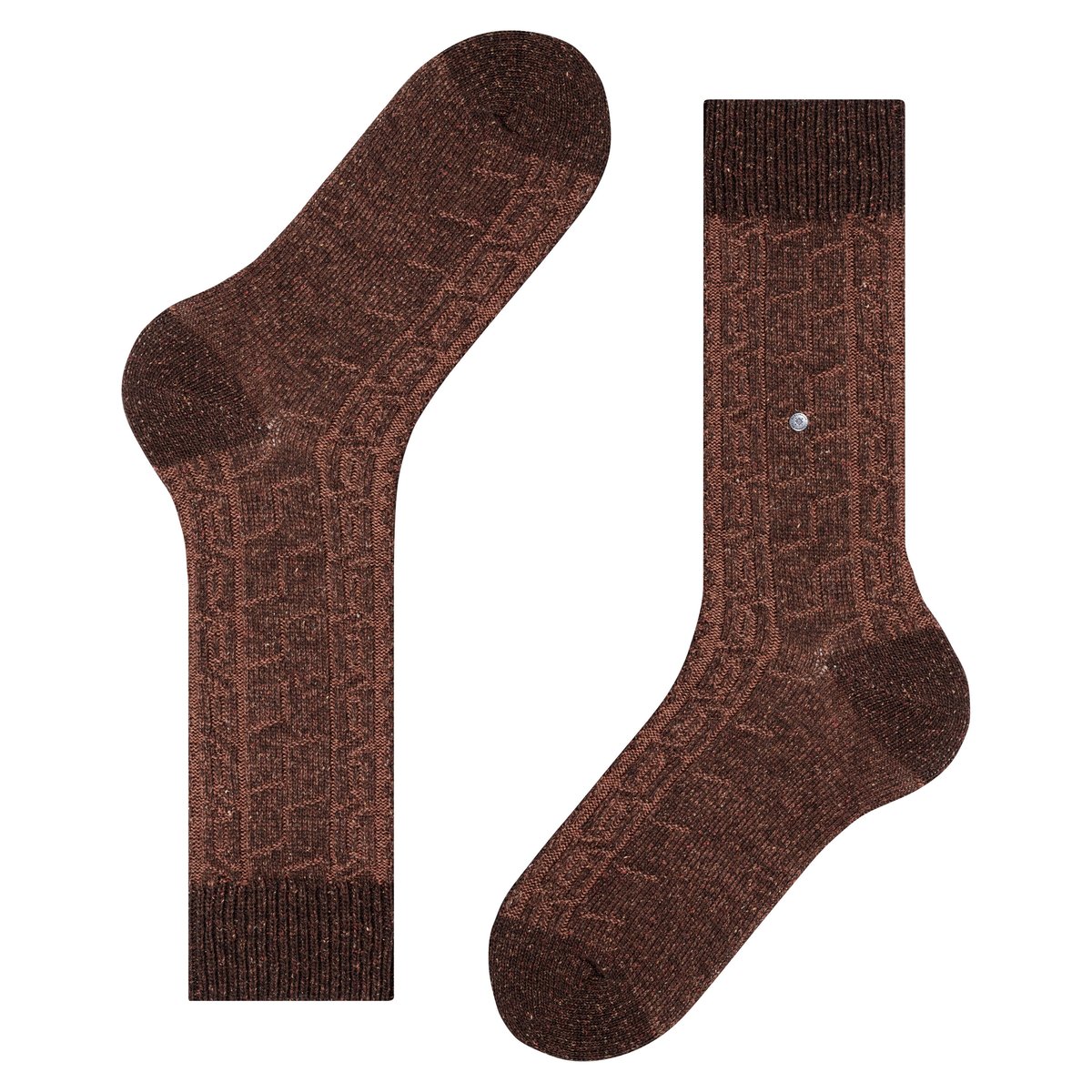 Chaussettes pour bottes Twist of Tweed Opaque marron, BURLINGTON