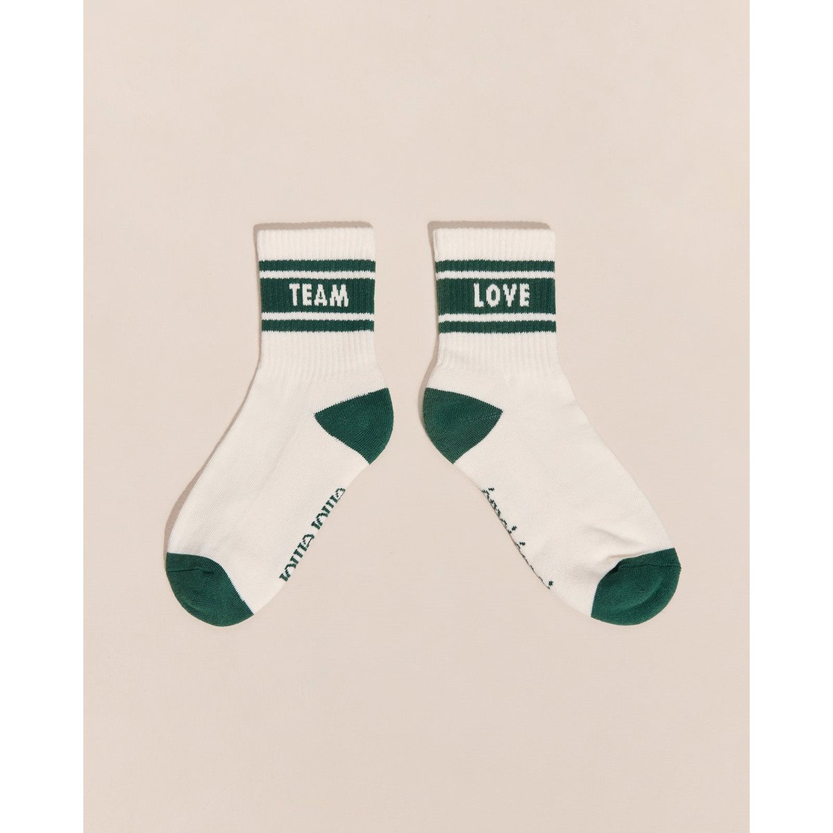 Chaussettes Love team, LOVE TEAM blanc - blanc - crème/vert, EMOI EMOI