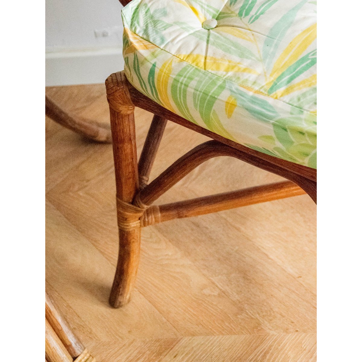 Grand fauteuil en rotin Ernest N°733 - Bon état multicolore, DEBONGOUT