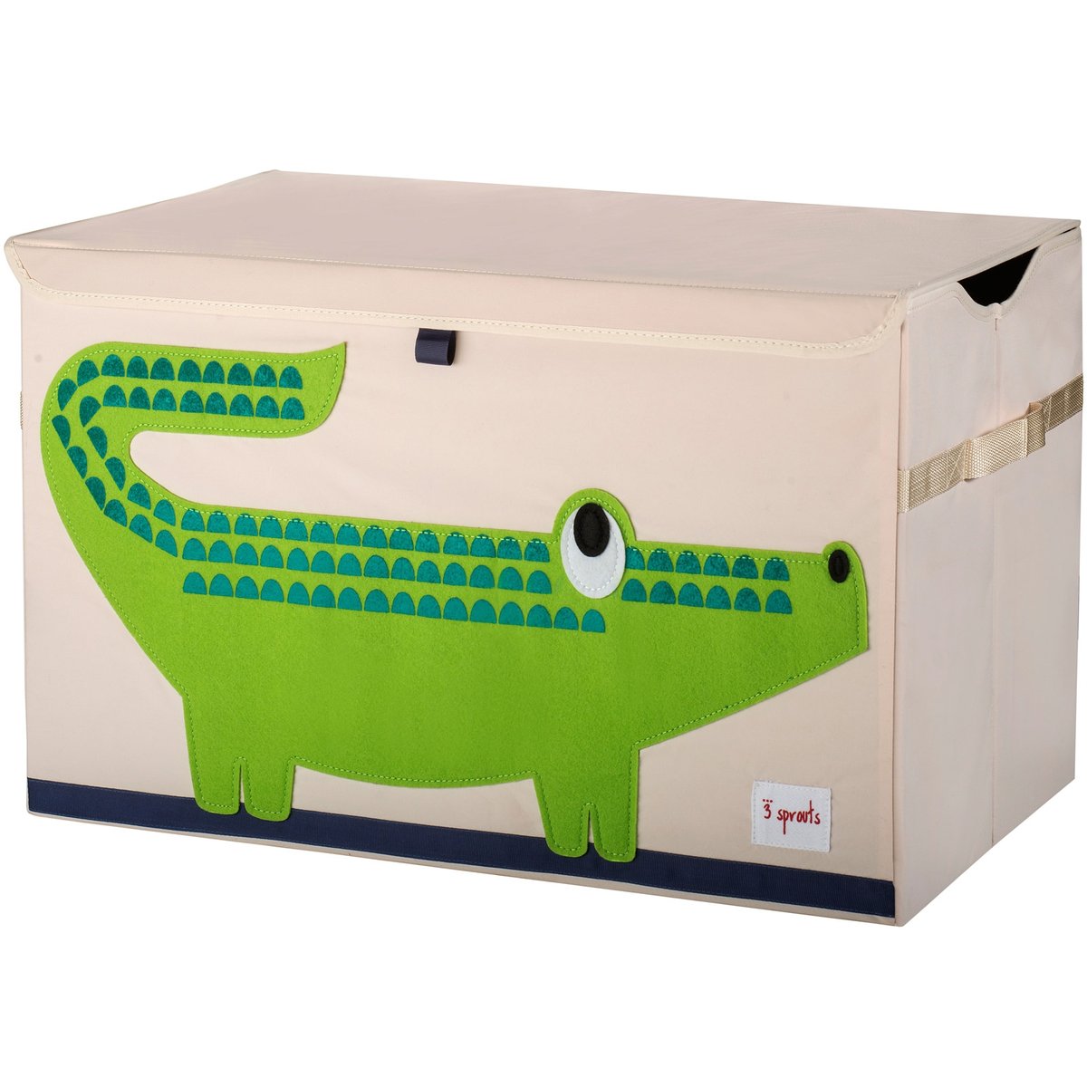Coffre à jouets blanc écru, vert, 3 SPROUTS