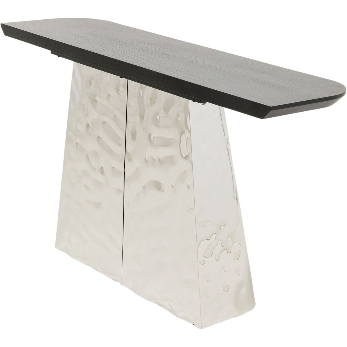 Console en acier texturé, CALDERA argent, KARE DESIGN
