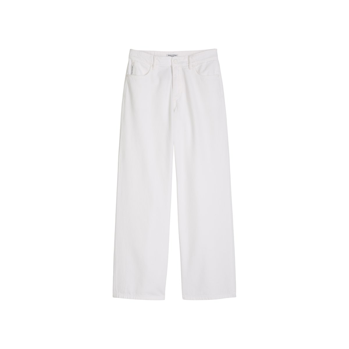 Jeans modèle Tomke large en doux mélange de coton organique et de lyocell blanc, MARC O’POLO DENIM