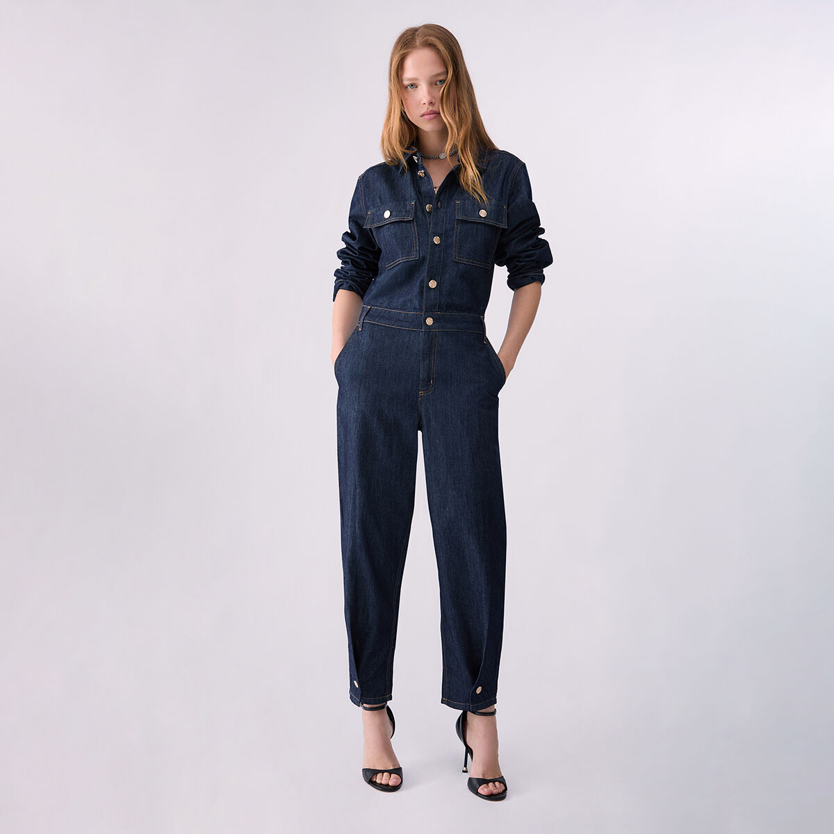 Combinaison longue en denim délavage normal, LIU JO