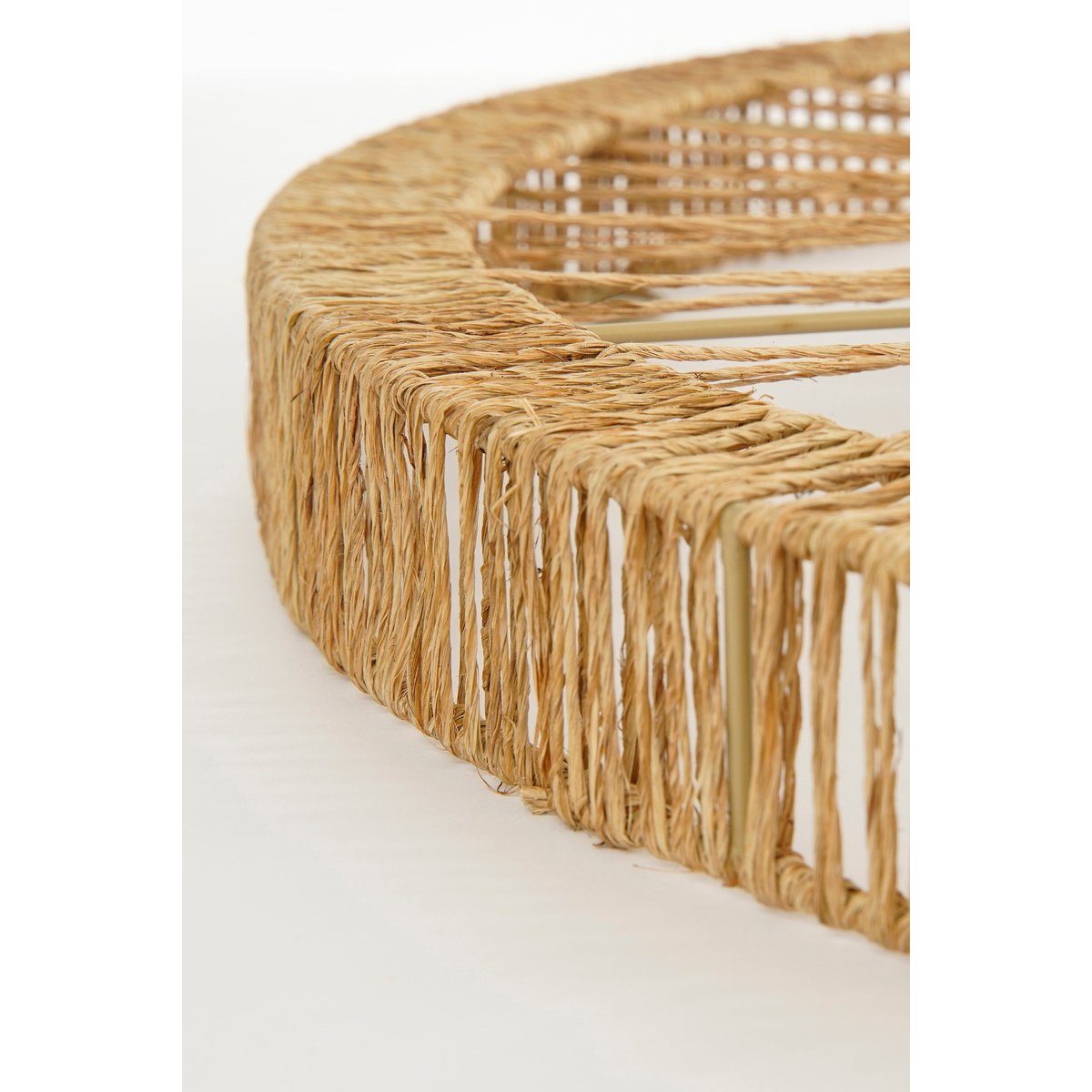 Miroir en jute tressée LUDY marron clair, MICA DECORATIONS