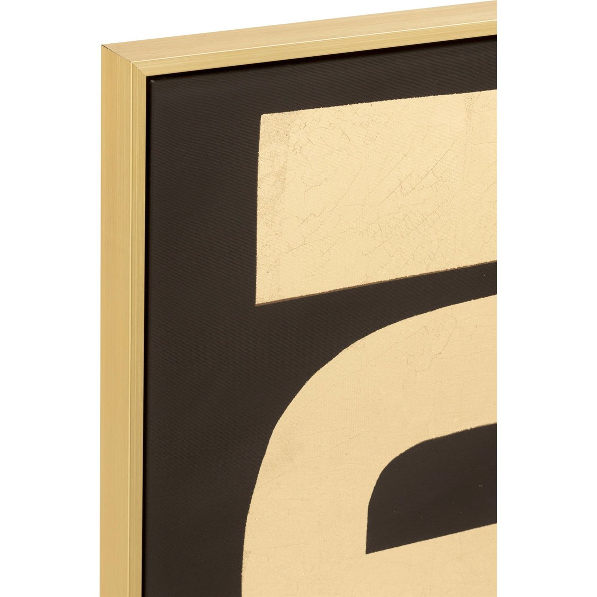 Tableau mural rectangulaire en toile message amour noir profond et doré mat, RECOLLECTION