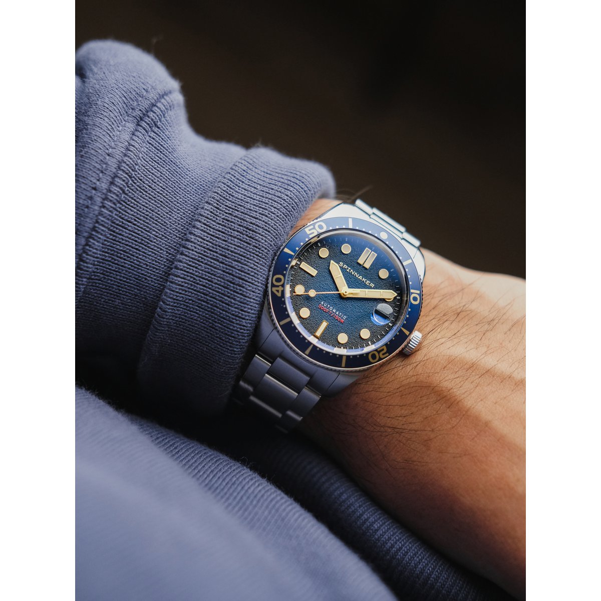 Montre Analogique CROFT argenté bleu argenté, SPINNAKER