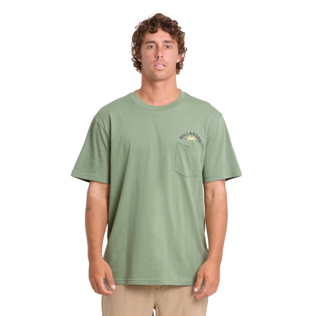 T shirt manches courtes FOUNDRY PREMIUM gris hedge green, BILLABONG