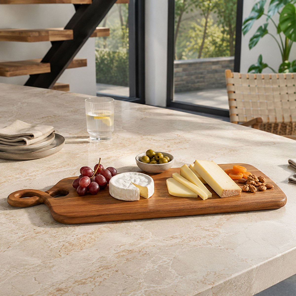 Planche à découper 40x16,5cm en bois d'acacia, COPA naturel, NOVASTYL