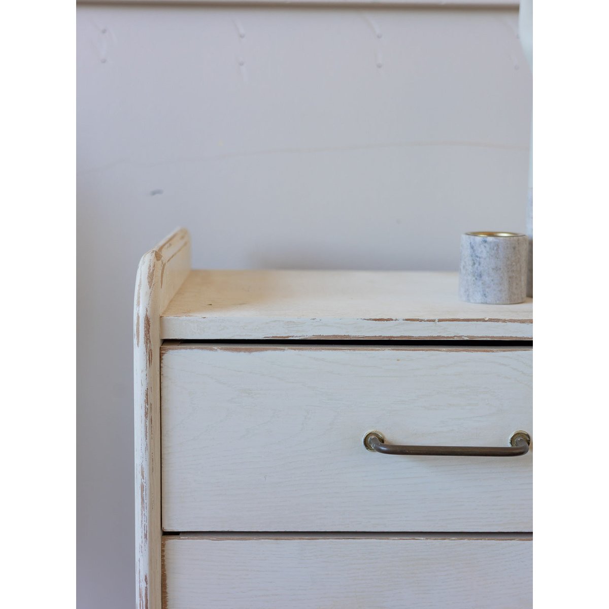 Commode blanc patiné Garance N°746 - Bon état blanc, DEBONGOUT