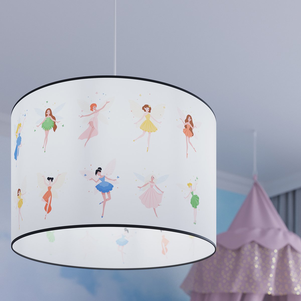 Suspension PVC Multicolore E27 1 Fée 30 multicolore, EDEN