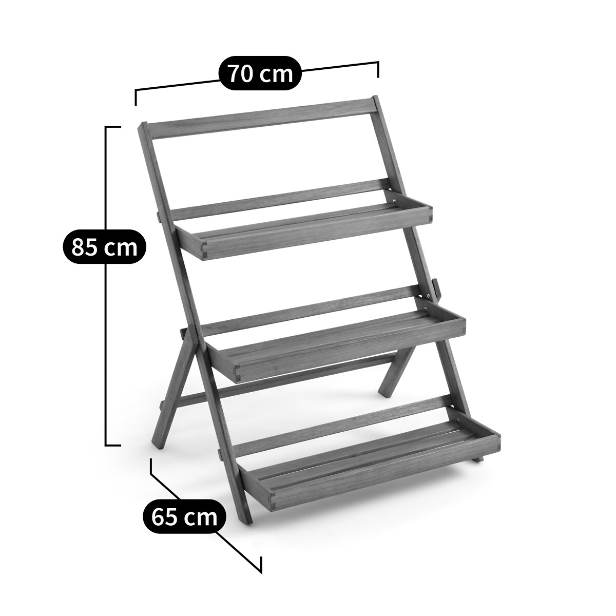 Etagère pliante, en acacia, WASSIF acacia, LA REDOUTE INTERIEURS