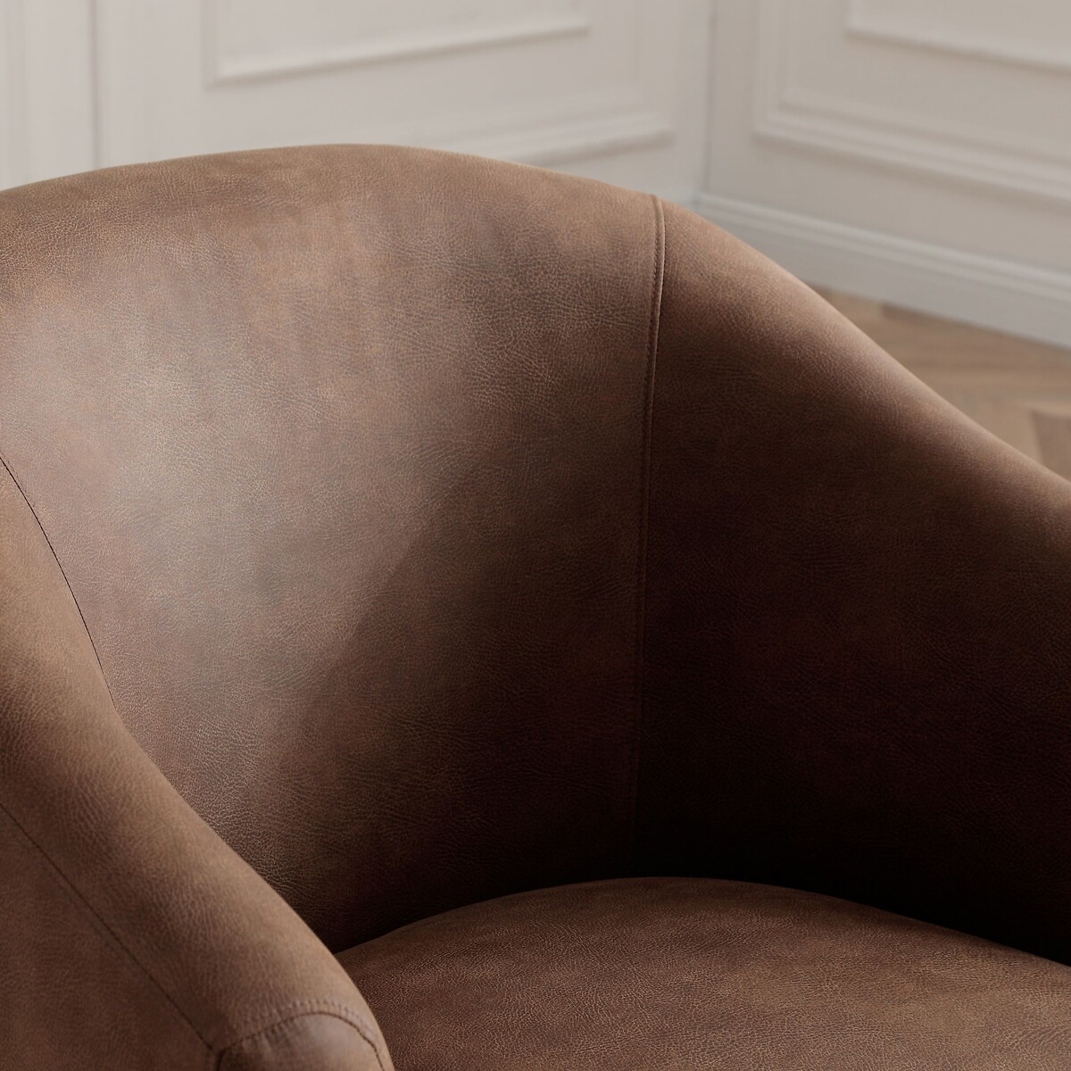 Eliana Faux Leather Tub Chair brown , ÉDITÉ