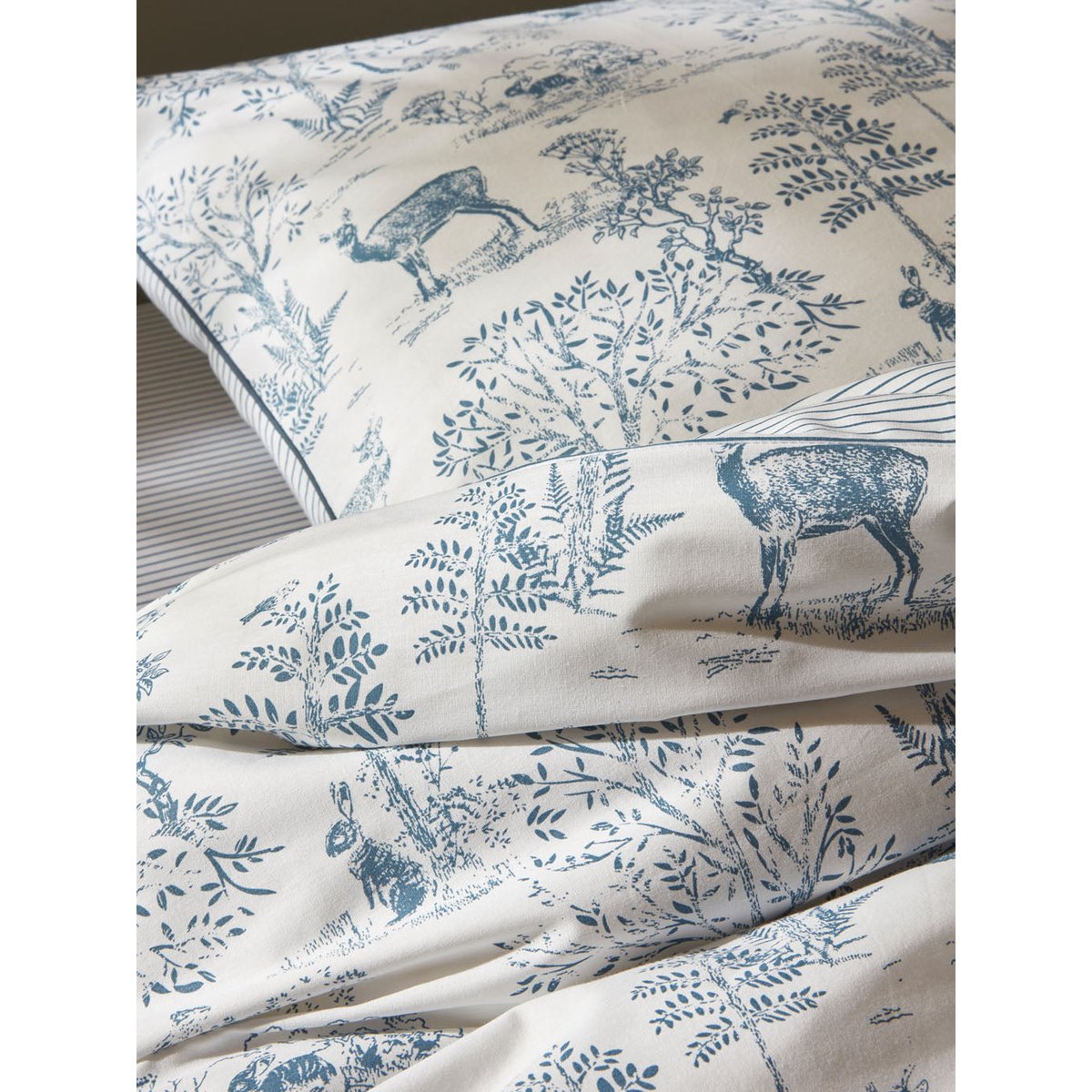 Housse de couette coton "Esprit petit Jouy" jouy bleu, CYRILLUS