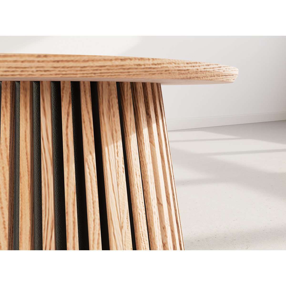 Bout de canapé rond plaqué chêne, FREYA bois, BEST MOBILIER
