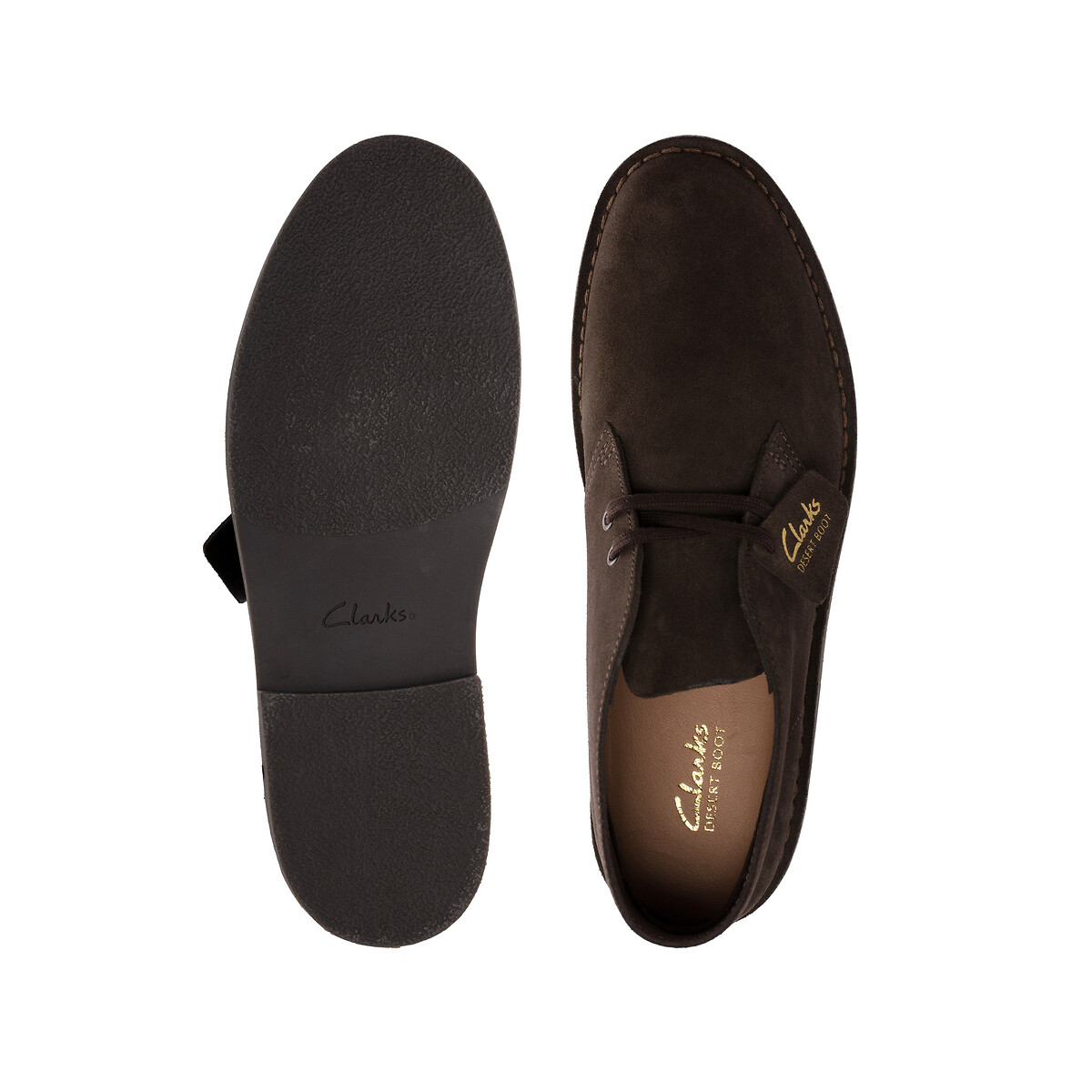 Desert boots in suèdeleer Evo donkerkastanje, CLARKS