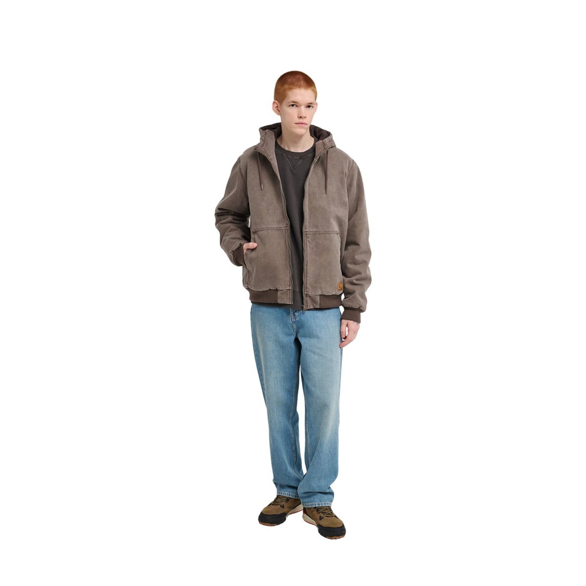 Veste en toile HOODED BOMBER JACKET marron java, ELEMENT
