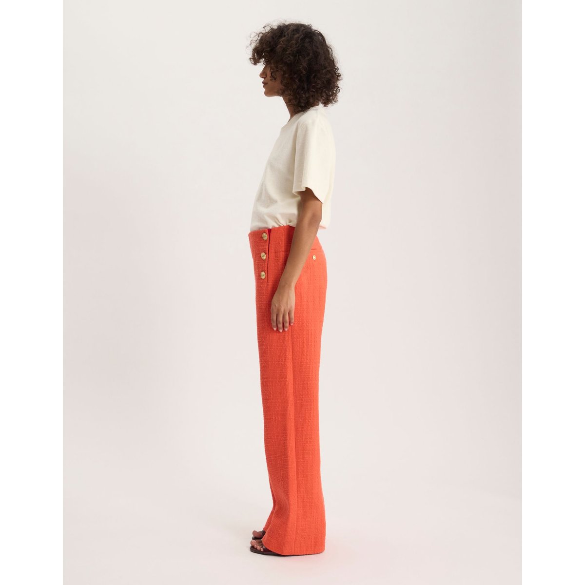Pantalon Gabriel en coton rouge, INES DE LA FRESSANGE PARIS