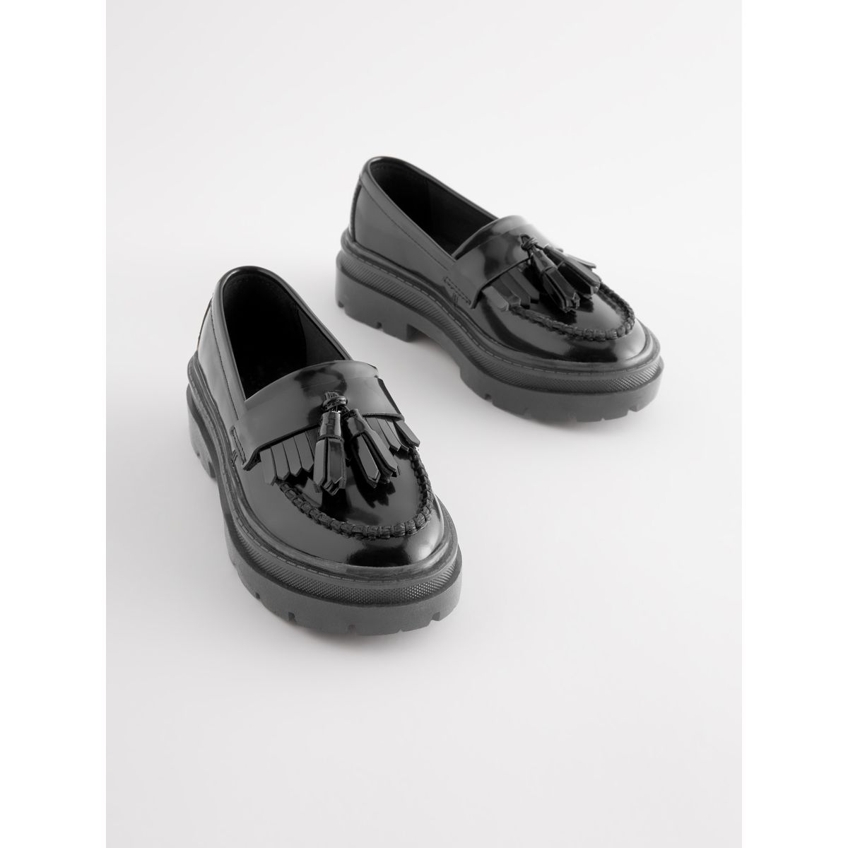 Mocassins d'école à semelle épaisse noir, NEXT