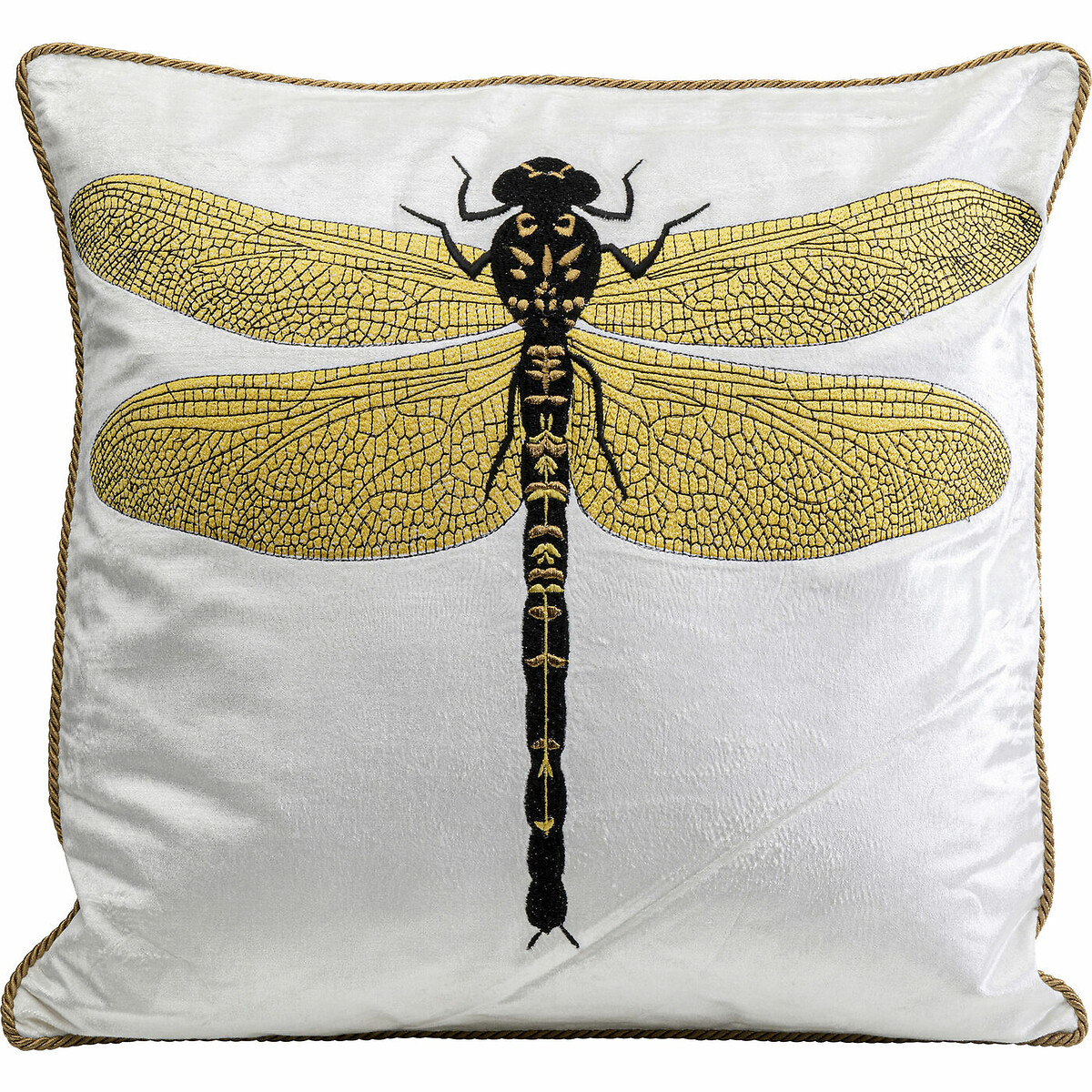 Kissen Glitter Dragonfly Weiß 40x40cm weiss, KARE DESIGN