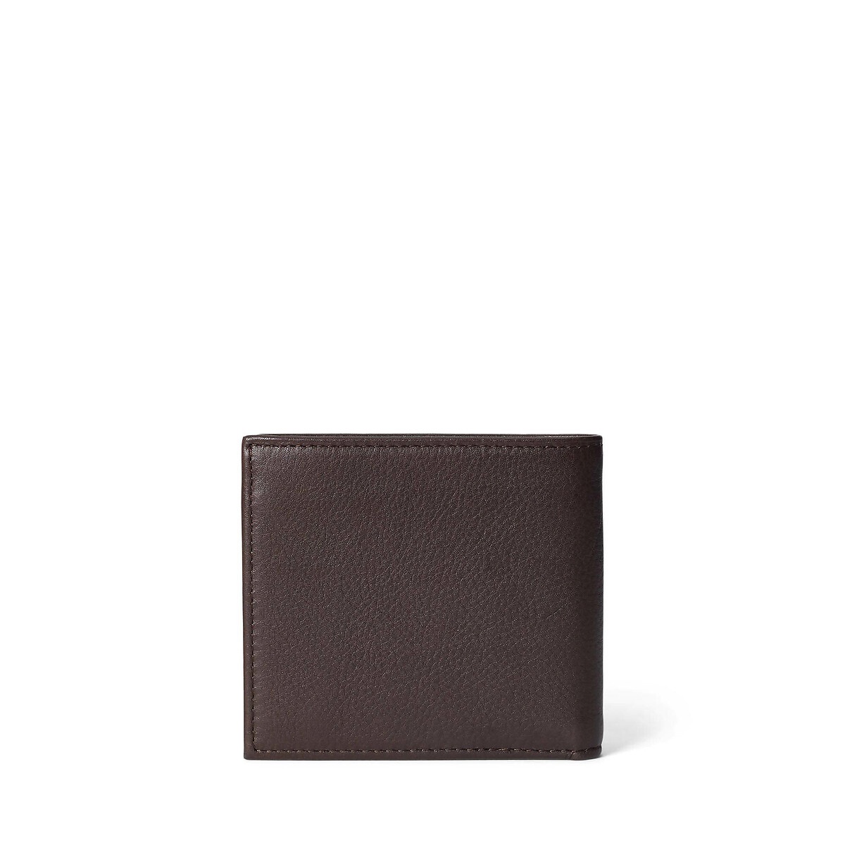 Portacarte in pelle chagrin marrone, POLO RALPH LAUREN