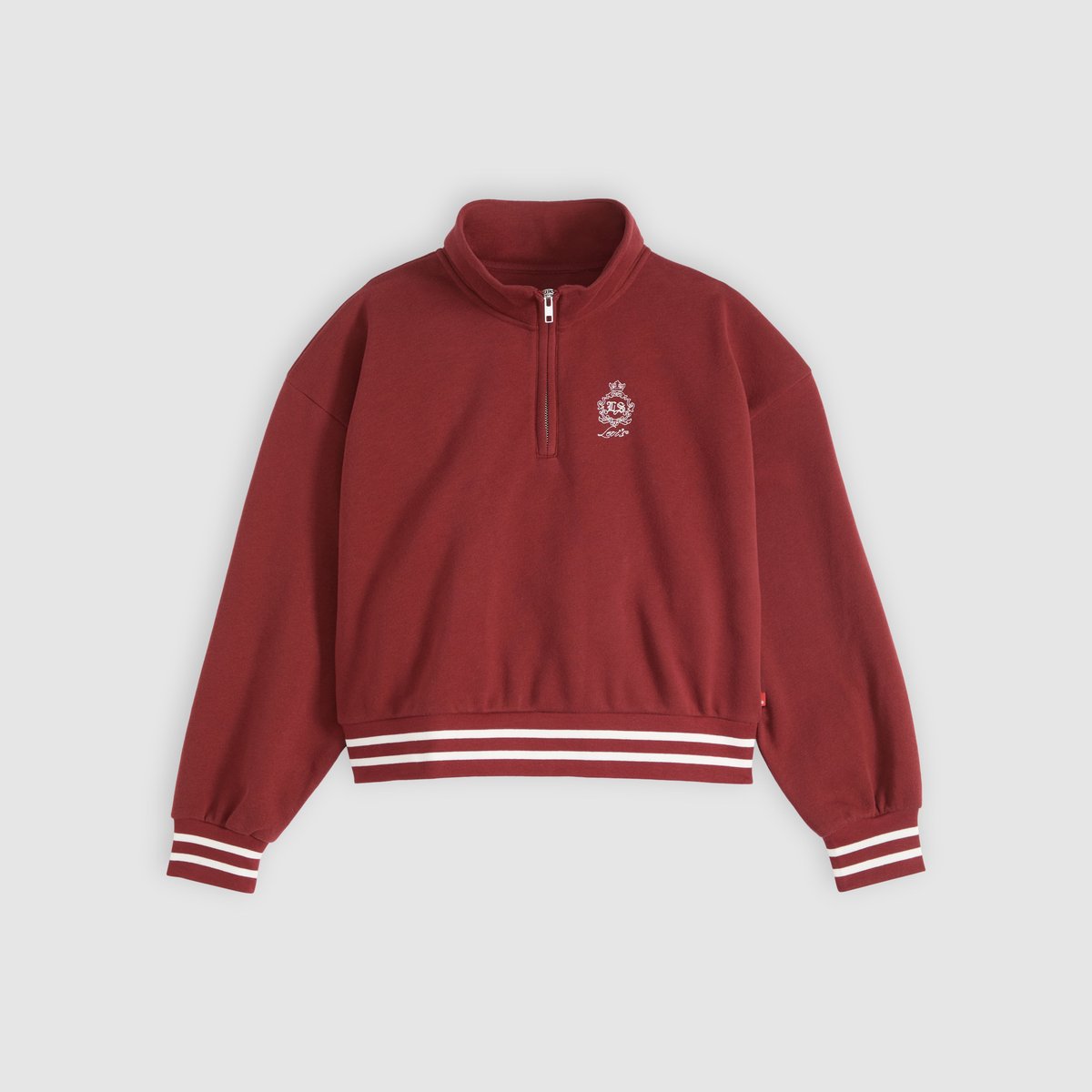 Sweat-shirt graphique col camionneur Everyday rouge - double chest crest warm cabernet, LEVI'S