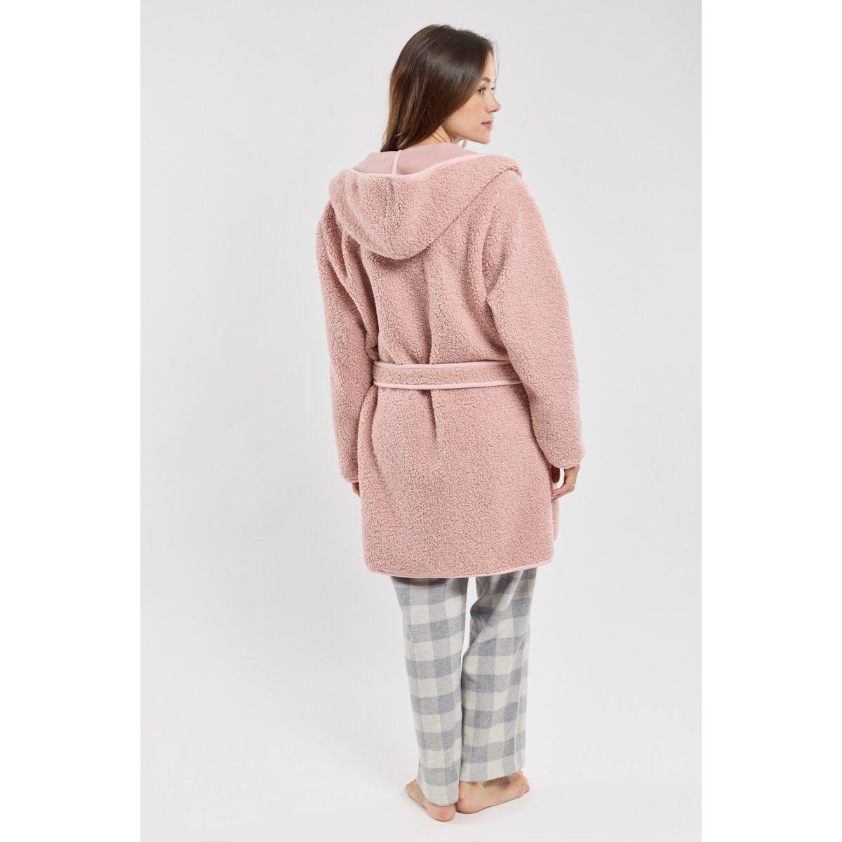 Robe de chambre bouclette silver pink, ARMOR-LUX