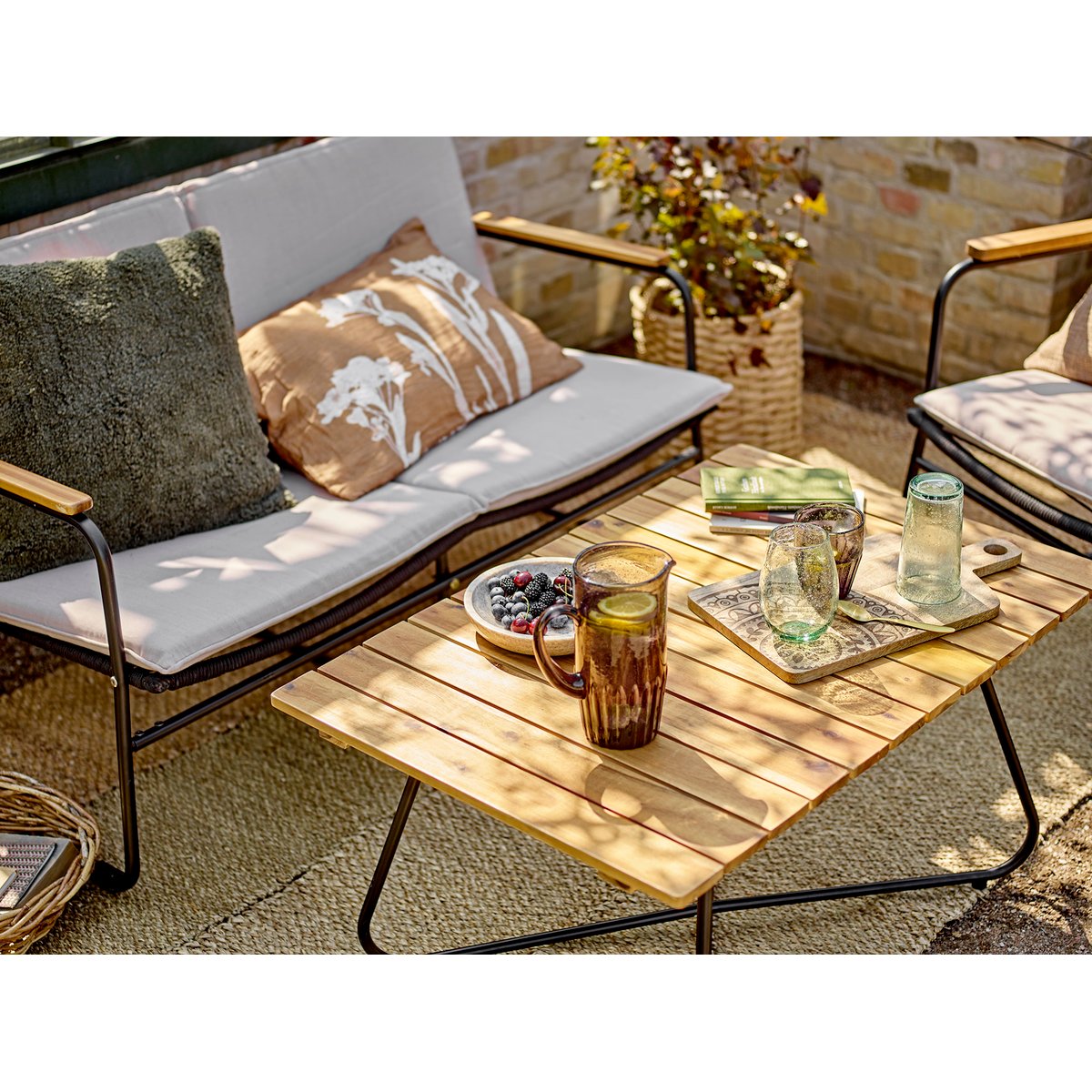 Table basse en bois carré Hampton bois clair, BLOOMINGVILLE