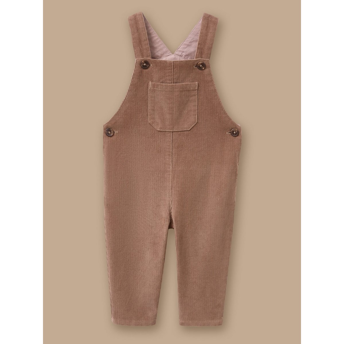 Salopette en velours milleraie sucre brun, CYRILLUS