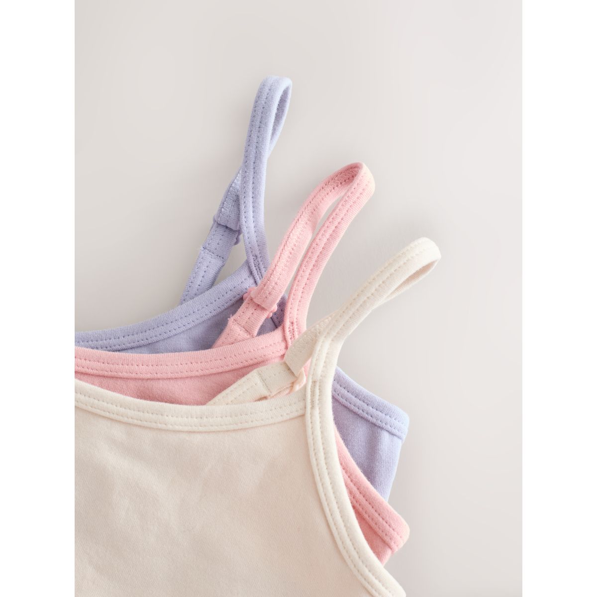 Haut court doux à bretelles rose/crème, NEXT