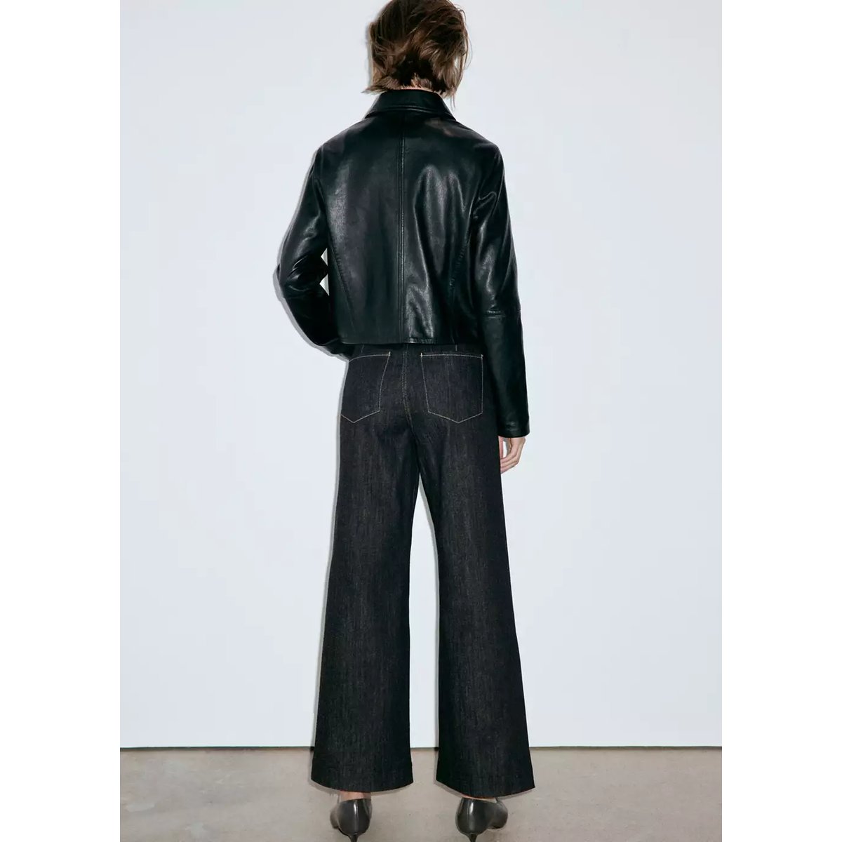Jean Newmom confort taille haute noir, MANGO
