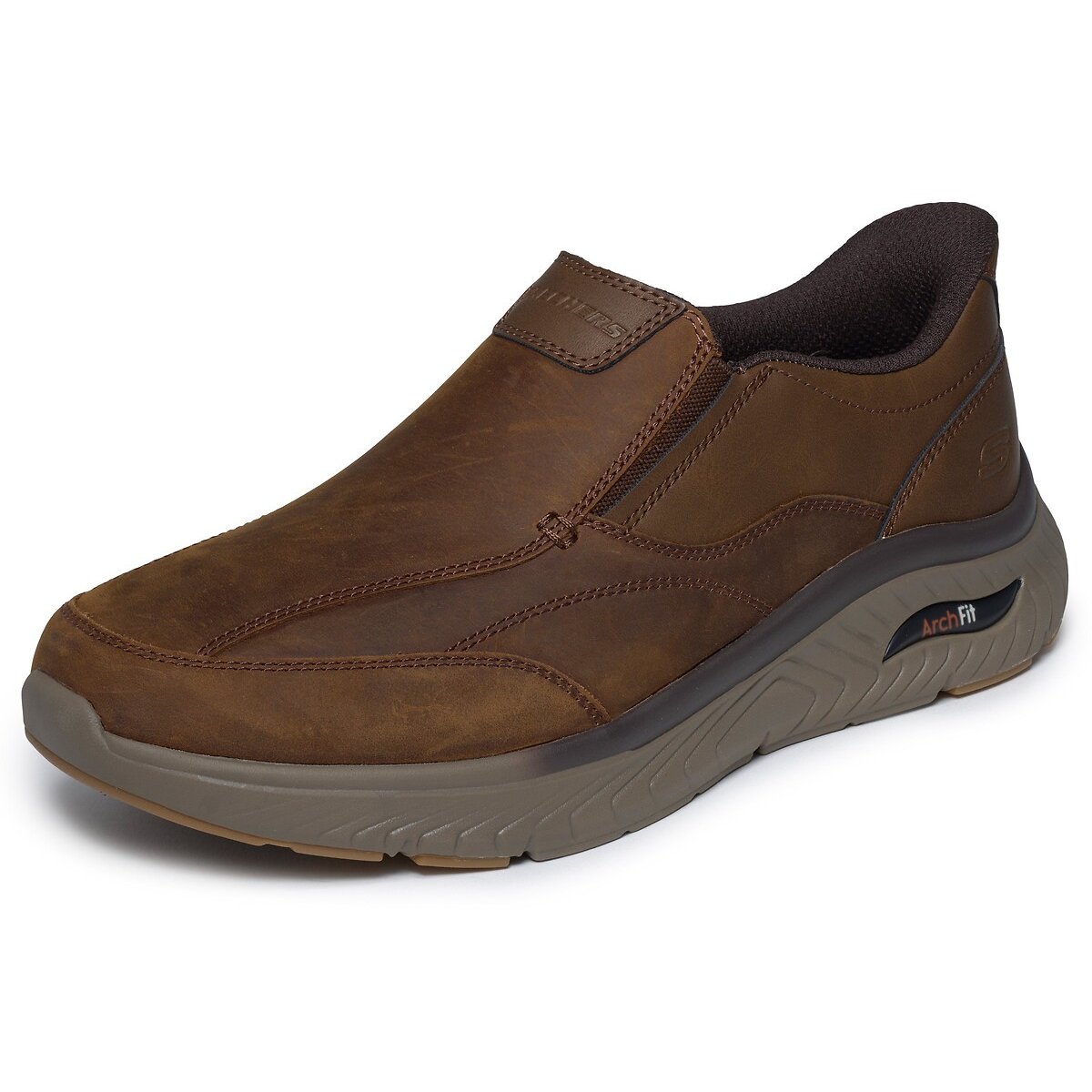 Arch Fit Crosser Oak Slip-Ins Trainers dark brown, SKECHERS