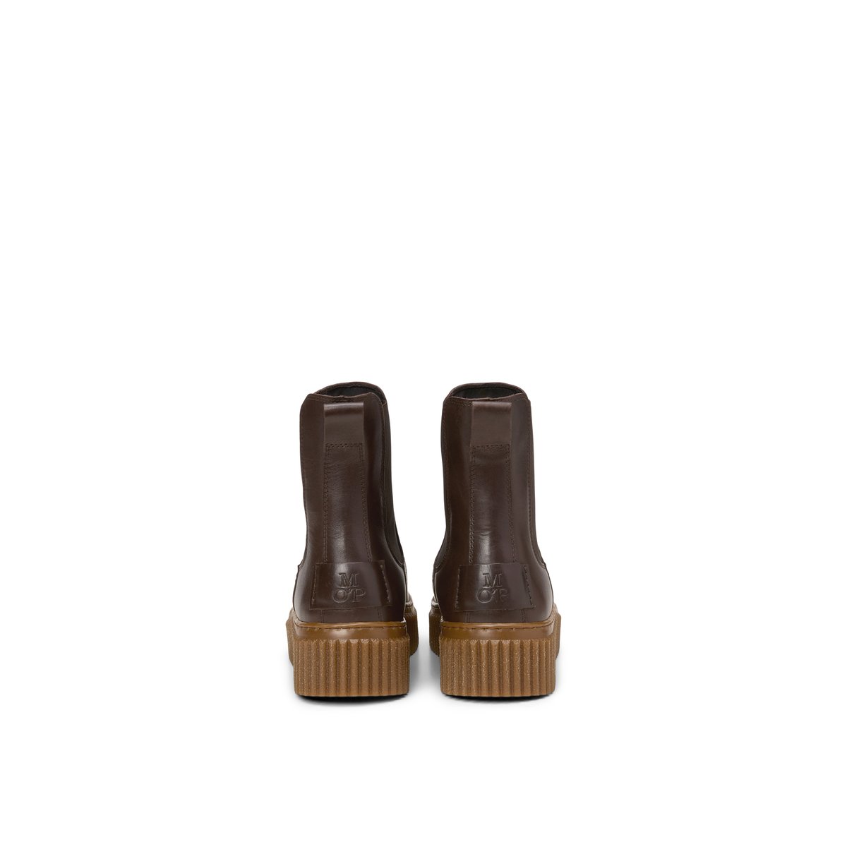 Bottes courtes modèle Bianca en cuir de vache noble beige, MARC O'POLO
