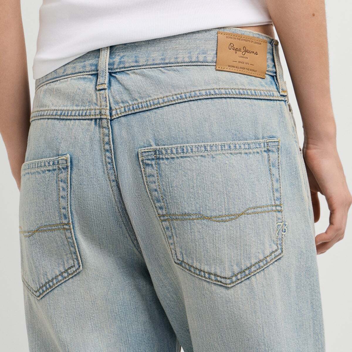 Craft - Jean Coupe Boyfriend, Taille Moyenne lumière teintée, PEPE JEANS