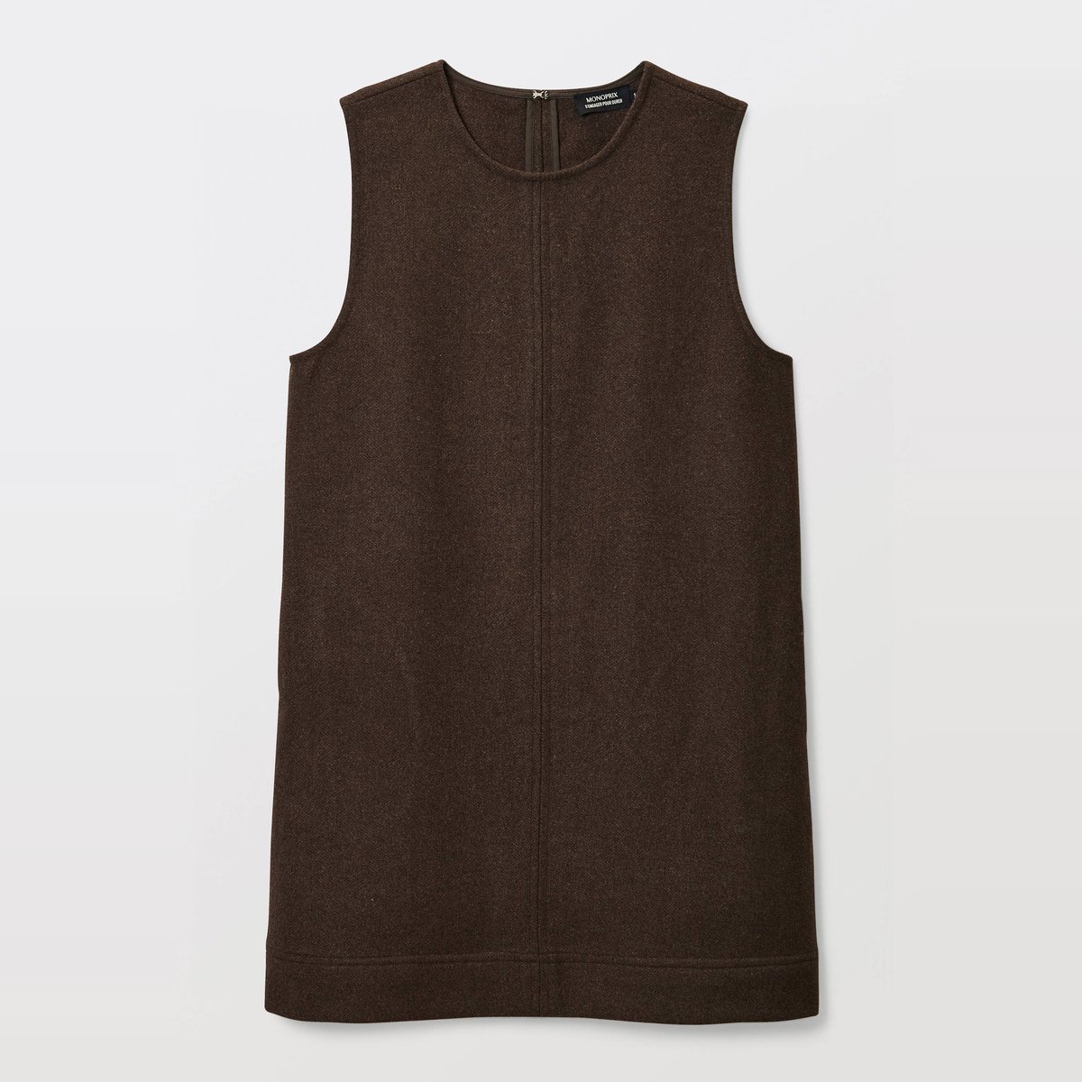 Robe courte unie contenant de la laine arbre, MONOPRIX