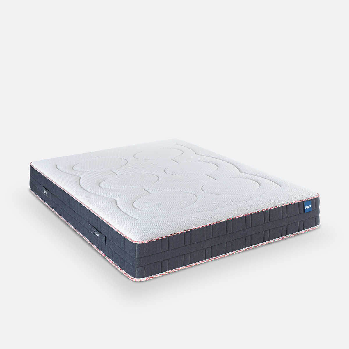 Materasso ibrido a molle e schiuma, Conquérant bianco/grigio chiné, BULTEX