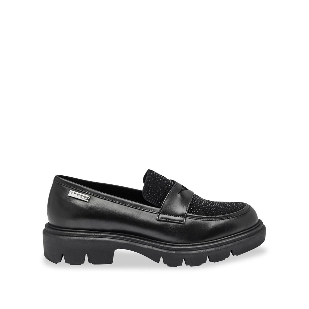 Mocassins en cuir Zaboy noir, LES TROPEZIENNES PAR M.BELARBI