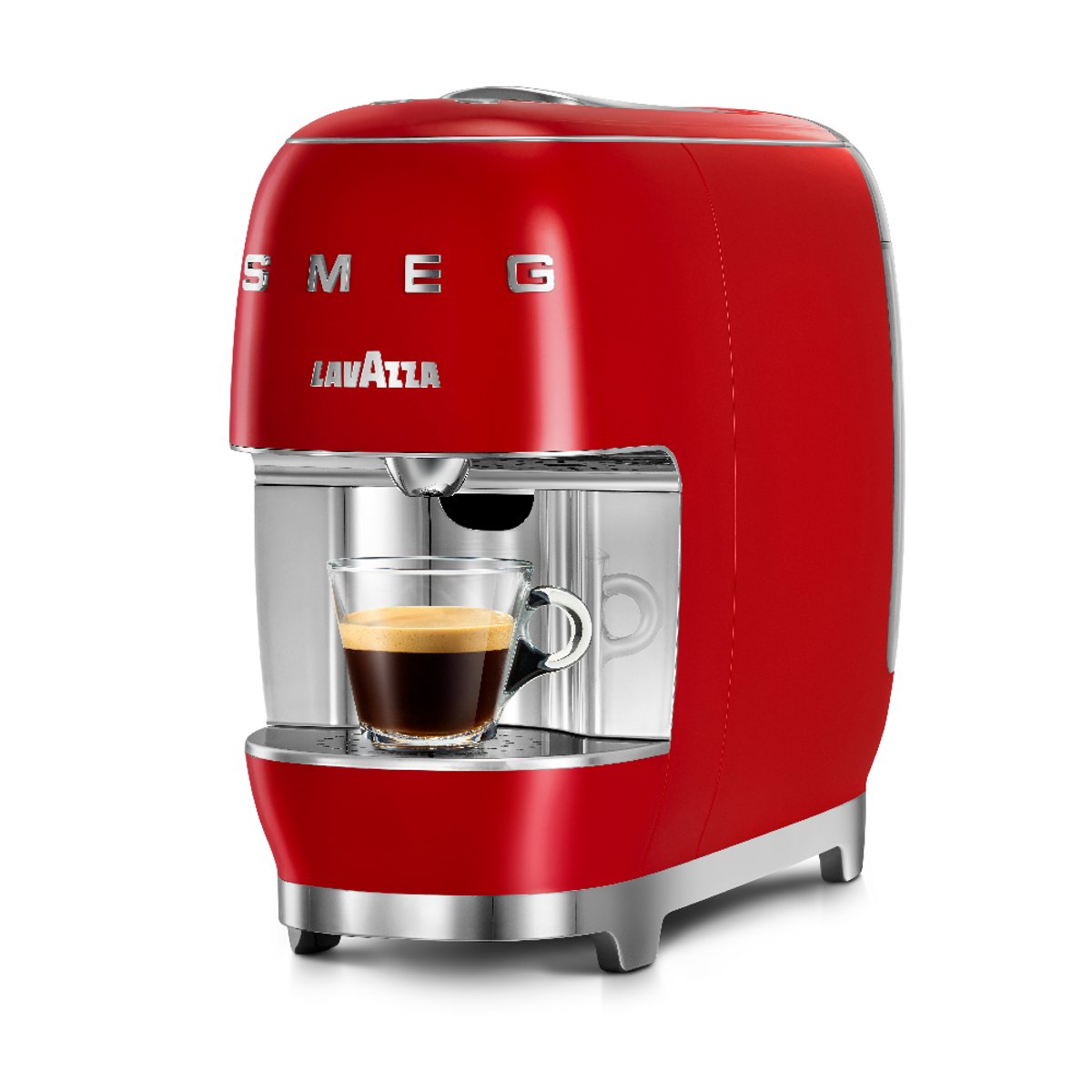 Machine à café à capsules A Modo Mio rouge brillant, SMEG