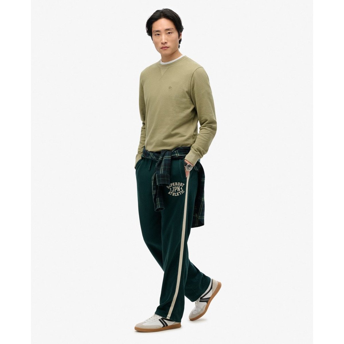 Jogging Athletic Essentials Coupe Droite vert pinède foncé, SUPERDRY