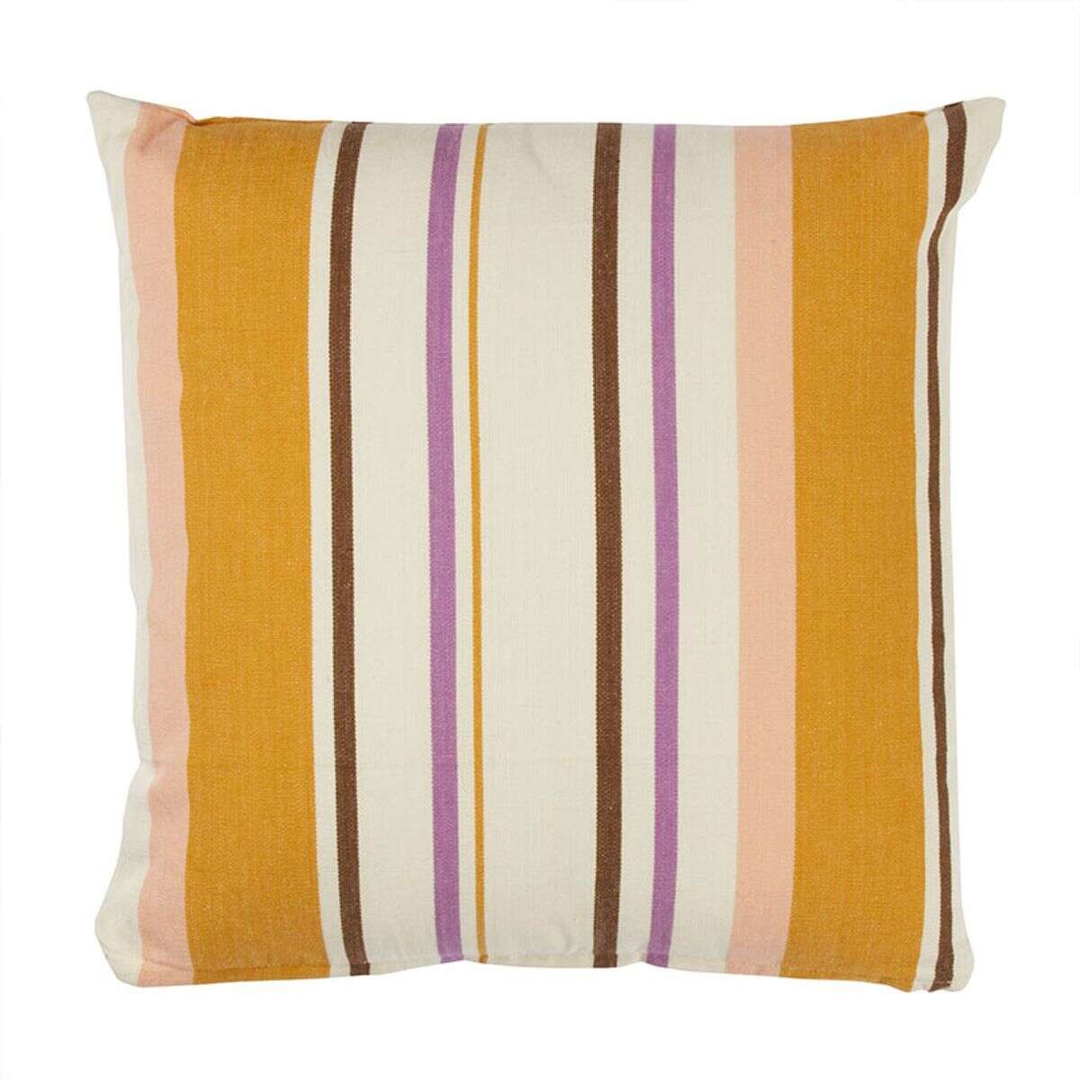 Coussin à rayures  multi LIBERTY BAYA jaune, THE DECO FACTORY