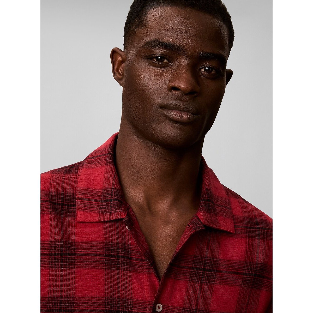 Camicia pigiama, in flanella di cotone quadri bordeaux, CALVIN KLEIN UNDERWEAR