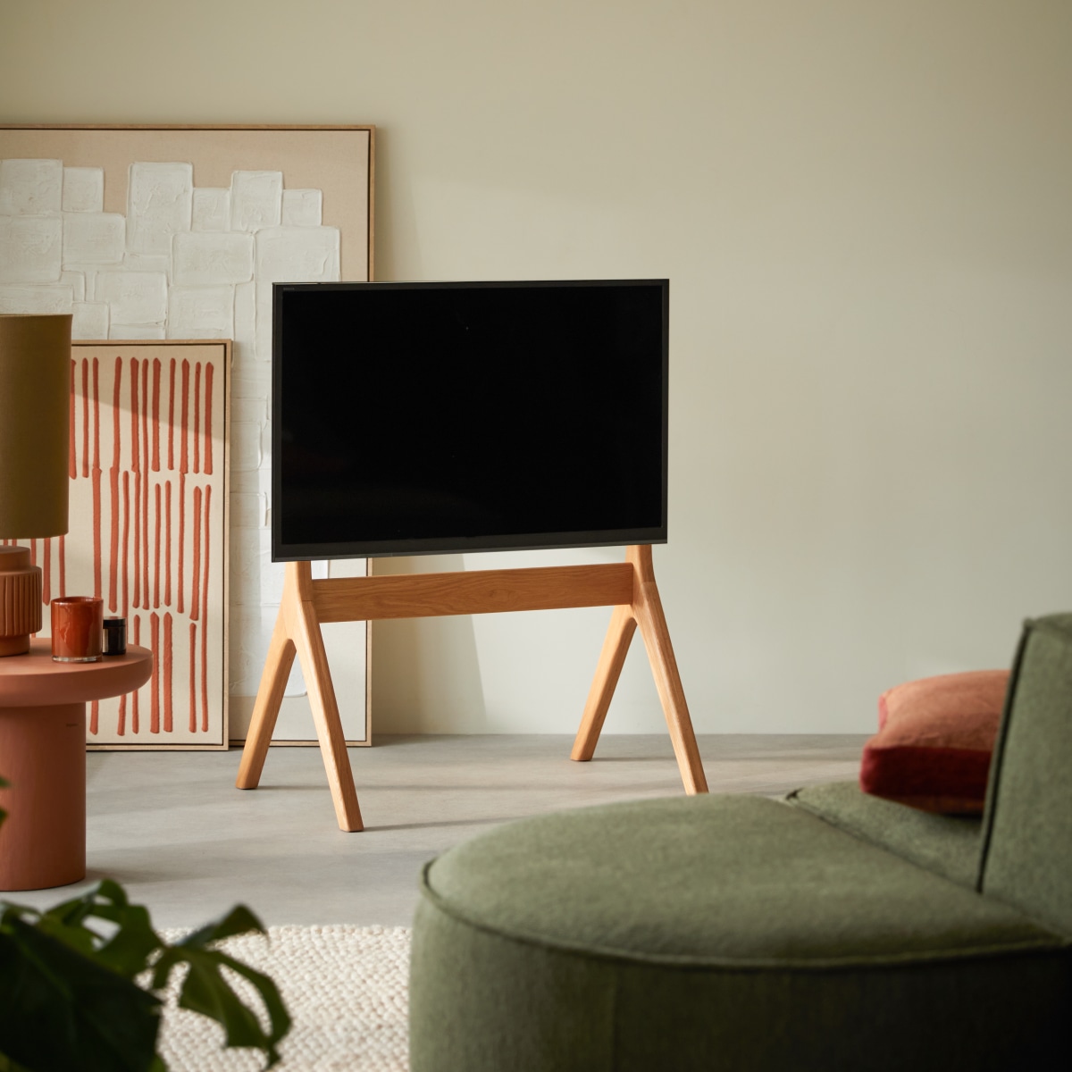 Meuble Hi-FI, TV en Chêne massif, LENA naturel, TIKAMOON