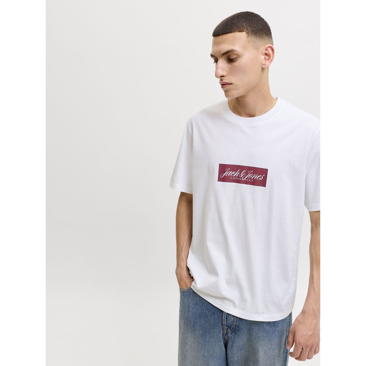 T-shirt de mangas curtas branco, JACK & JONES