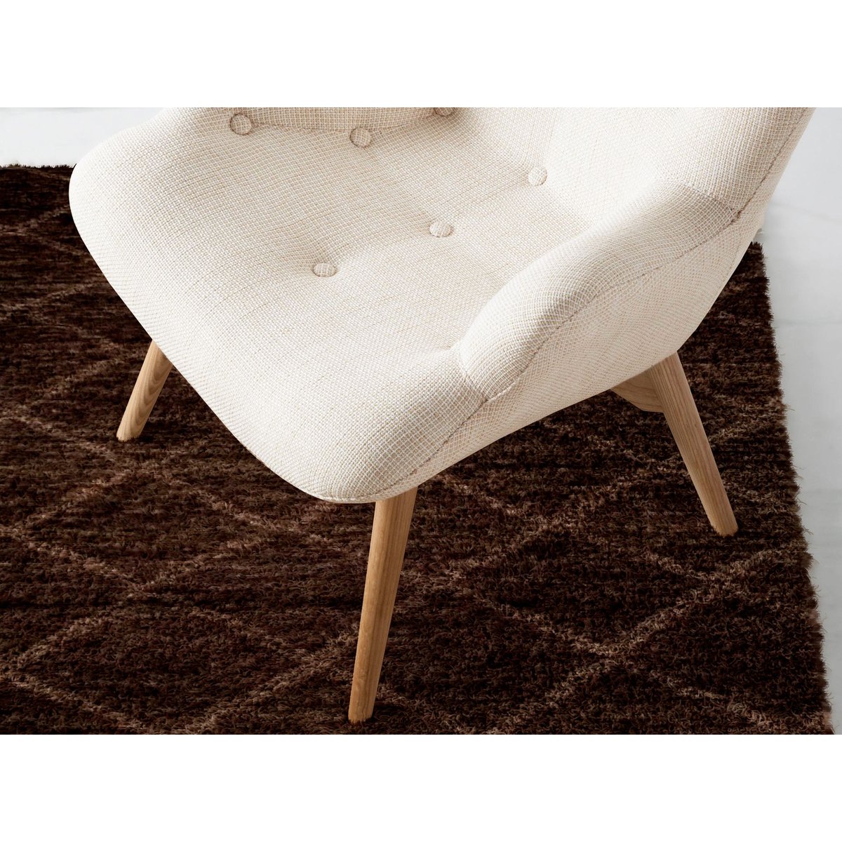 Fauteuil en tissu beige beige | ash, ANGEL CERDA